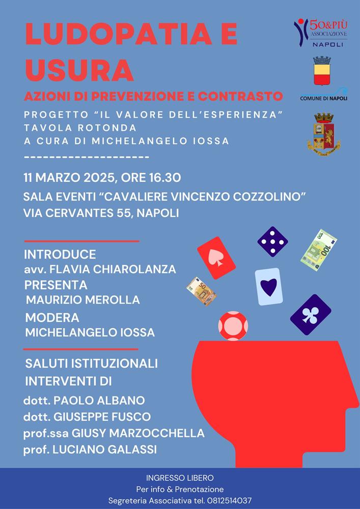 LUDOPATIA-E-USURA-50piu-locandina-11-marzo-2025-Copy Ludopatia e usura: da 50&PIÙ confronto sulle azioni di prevenzione e contrasto