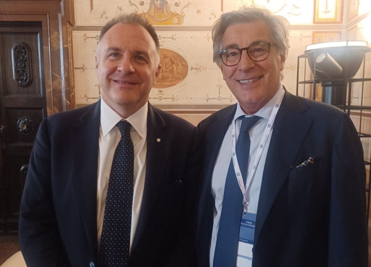 FOTO MAURO NATALE CON IL PRESIDENTE NAZIONALE DI CONFINDUSTRIA EMANUELE ORSINI k low
