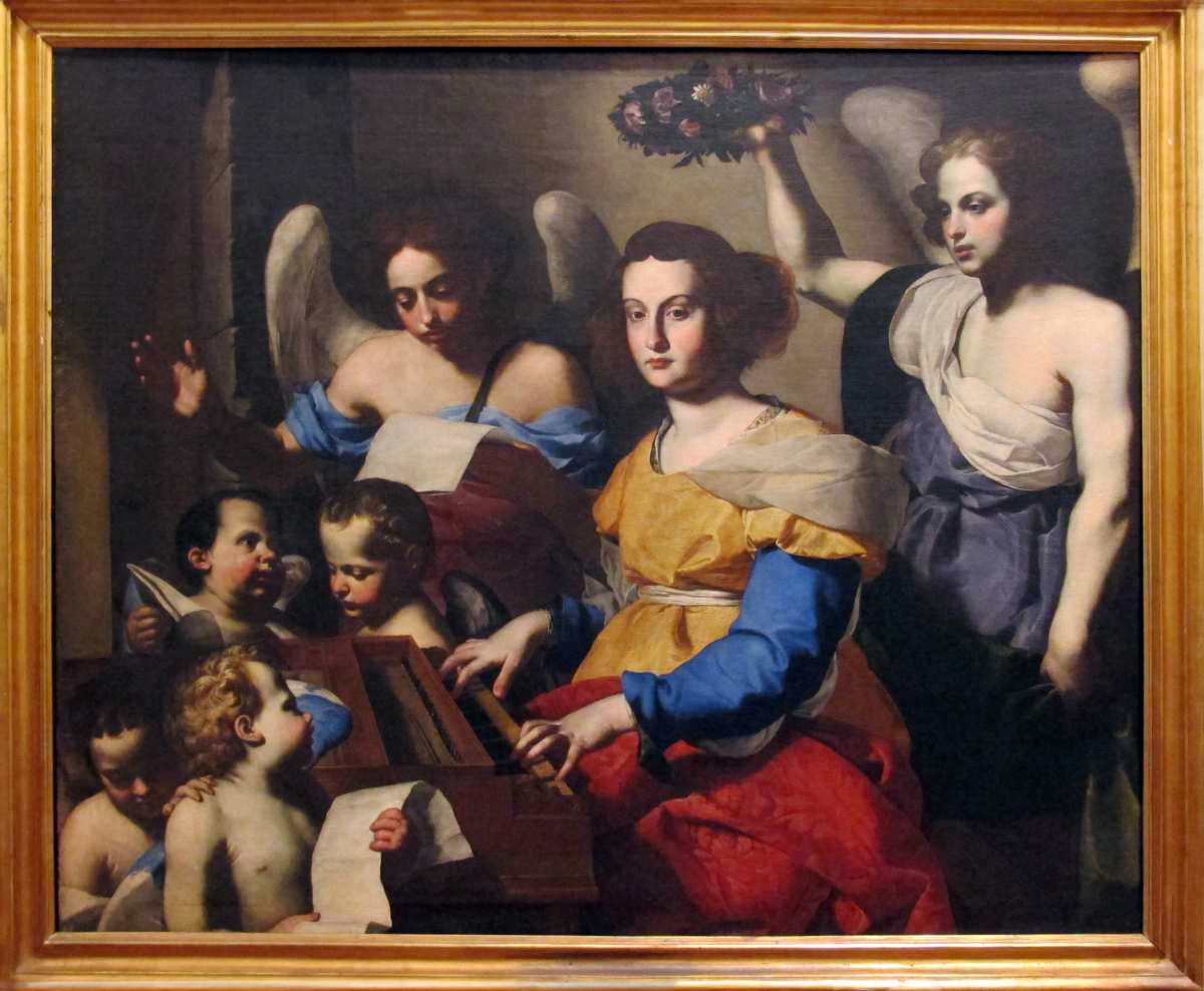 Francesco guarino s. cecilia al cembalo 1650 ca. Q293 b low